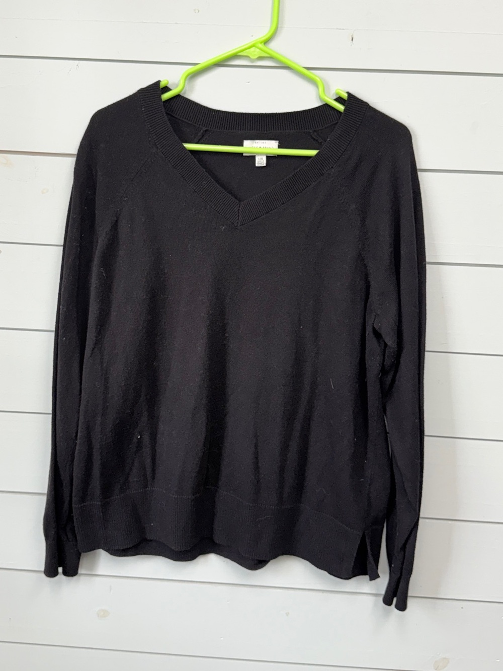 Lucky brand black v neck sweater long sleeve women’s size large